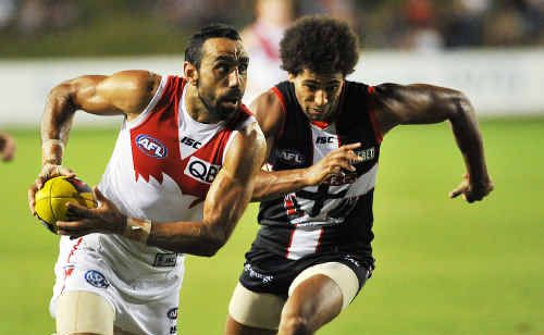 Adam Goodes will return to play in this Saturday's NAB Cup match against the Gold Coast Suns. Adam Goodes will return to play in this Saturday's NAB Cup match against the Gold Coast Suns.